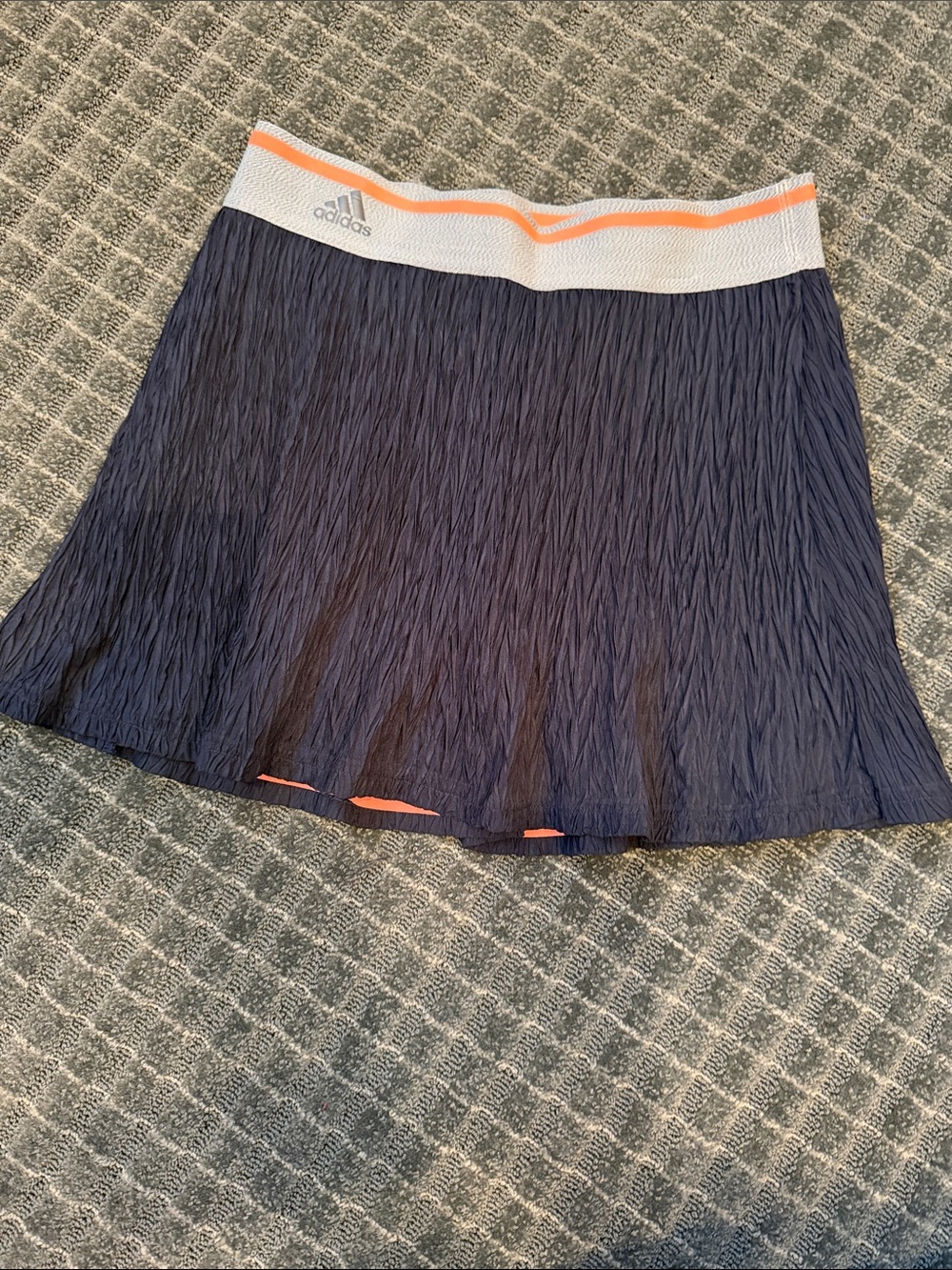 adidas Navy Skirt with Gray and Coral Waistband